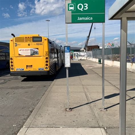 Q3 bus schedule to jamaica. q3 to jamaica 179 st station 165 st terminal. lefferts blvd/airtrain station ; 130 pl/bergen rd. at stop, ~3 passengers on vehicle ; 130 pl/hangar rd stop 20a ; 130 pl/e hangar rd stop 18 ; s van wyck service rd/bldg 14 ; s van wyck service rd/bldg 23 ; s van wyck service rd/bldg 90 ; jfk airport/terminal 8 ; 148 st/s cargo rd. 1 stop away ... 