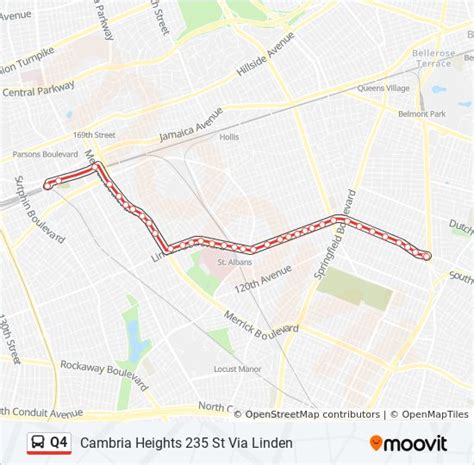 Q4 bus schedule to cambria heights. Police say that at around 7:23 a.m. on Oct. 27, a 44-year-old man ran in front of a Q4 bus at Linden Boulevard and 197th Street in St. Albans and demanded he be allowed to board. The bus was ... 