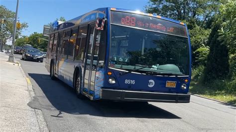 NYCT Bus NovaBus LFS Gen-4 #8531 operates on the Q88 local bus route towards the Queens Center Mall. Here it is seen at Waldron Street and Interstate 495 in .... 