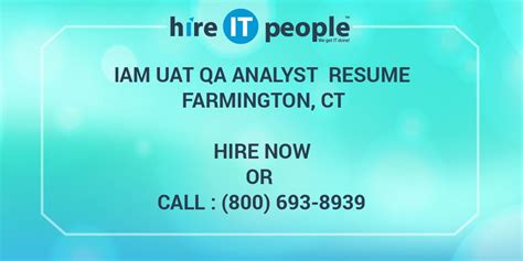 QA Analyst Resume CT - Hire IT People - We get IT done