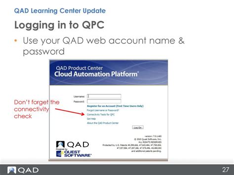 QAD Web Accounts