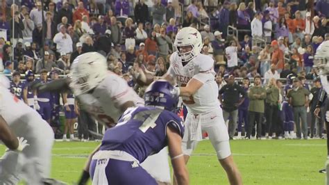 QB Ewers back for No. 7 Texas, who also get big games from Brooks and Worthy in 29-26 win at TCU