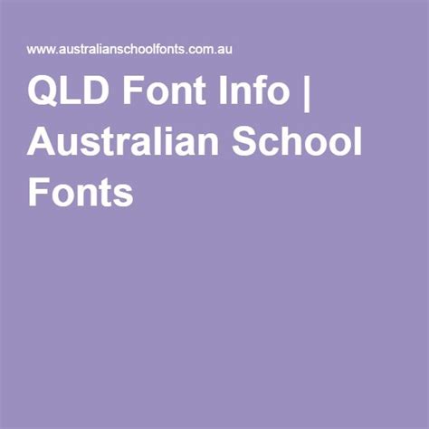 QLD Font Info - Australian School Fonts - muktibox.com