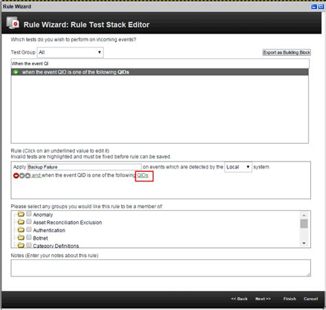 QRadar Email notification for failed backup