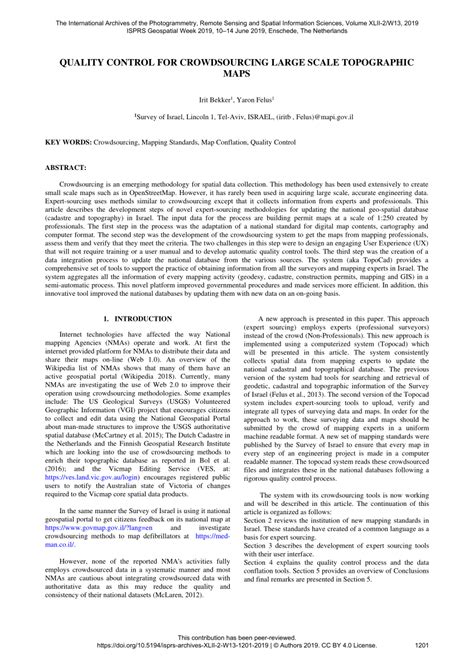 QUALITY CONTROL FOR CROWDSOURCING LARGE SCALE TOPOGRAPHIC - wintechmobiles.com