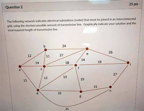 Question 2 The following network indicates electrical substations ... - wintechmobiles.com