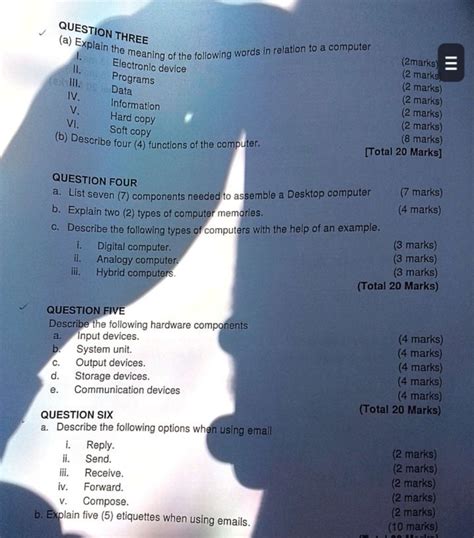 Question Three (a) Explain the following terms in relation to ... - Filo - wintechmobiles.com