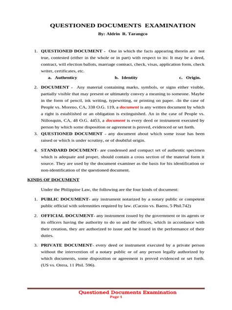 Questioned Document Examination Guide | PDF - muktibox.com