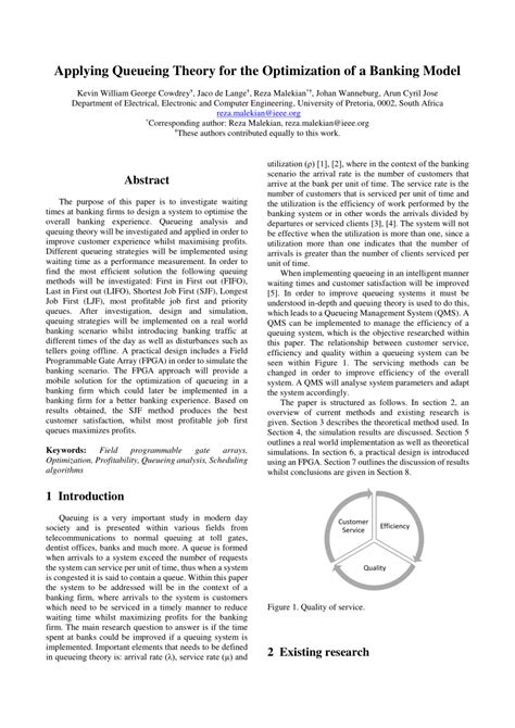 Queuing Theory and Optimization in Banking Models - Springer - wintechmobiles.com