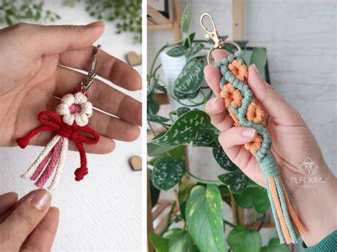 Quick and Adorable: 12 Macrame Keychain Tutorials by Plecione - raincitystudios.com