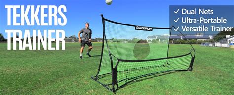 QUICKPLAY TEKKERS Trainer The Ultimate Dual Net Portable Soccer Rebounder