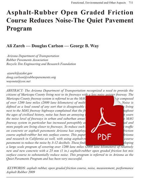 Quiet Pavement and Noise Program | Department of Transportation - raincitystudios.com