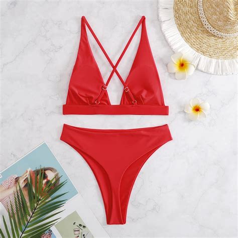 QYZEU High Cut High Waisted Bikini Women Tow Piece Swimwear …