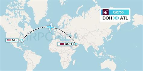 Qatar airways 755 flight status. Qatar Airways QR755 status: Hamad (DOH) - Hartsfield-Jackson Atlanta (ATL); Arrival In 1 day ; Hamad (DOH) - Hartsfield-Jackson Atlanta (ATL); Arrival In 4h 43 min ... Status. Airports. Destinations. Qatar Airways Flight QR755 Status QR755 Hamad (DOH) - Hartsfield-Jackson Atlanta (ATL) QR 755. Qatar Airways. … 