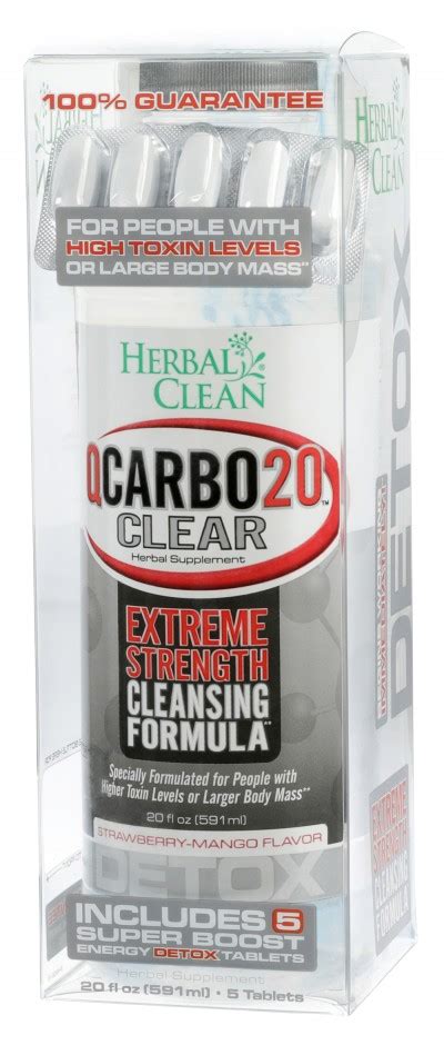 Herbal Clean QCarbo20 Extreme Strength Straw-Mango – 20 oz Fro