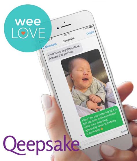 Qeepsake reviews. Qeepsake has expecting questions as well as pregnancy, adoption, and IVF chapters so you can capture and cherish this incredibly special part of your journey. During sign-up, you'll have the option to start receiving expecting questions right away or to wait for questions until your little one arrives. At this point, you can change your child's ... 