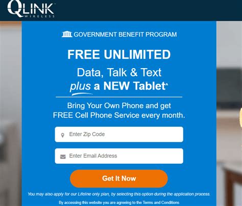 Qlink sign up. .  ...
