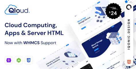 Qloud Cloud Computing Apps Server Html Whmcs Vue Angular Template By Iqonicdesign