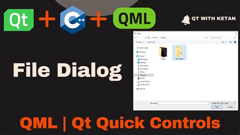 Qml filedialog. 2. qml file: FileDialog in QTQuick (QML): Save file under given na...