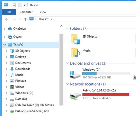 Qnap map network drive.  After that, your NAS will appear like a local drive...