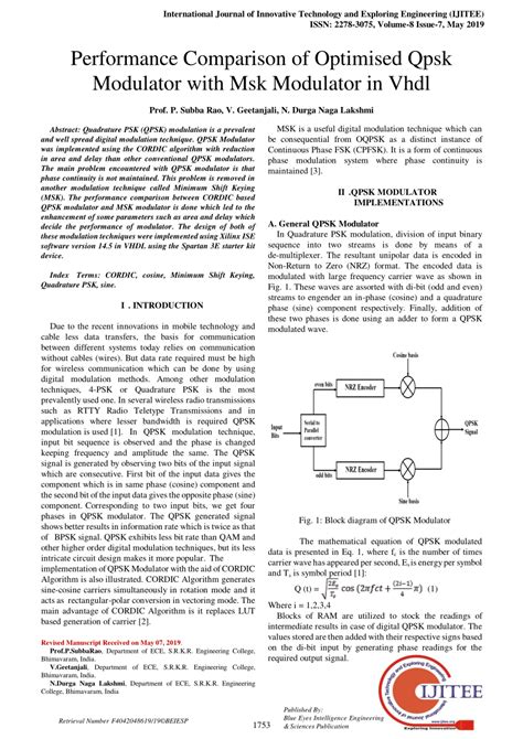 Qpsk code in vhdl.  BER performance improvement for QPSK modulation when using l...