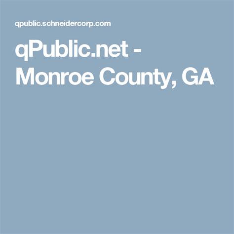 Qpublic monroe county ga. Select County/City/Area. About Beacon and qPublic.net. Beacon and qPublic.net combine both web-based GIS and web-based data reporting tools including CAMA, Assessment and Tax into a single, user friendly web application that is designed with your needs in mind. Learn More. Beacon/qPublic.net is the GovTech solution allowing users to view local ... 