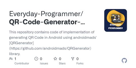 Qr code generator github android.  When scanned, it opens the repository page in ...