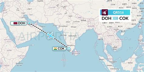 September 2021: Qatar Airways FLIGHT QR516 from Doha to Cochin. Claim Compensation for QR516, On-time Performance, delay statistics and flight information. LIVE TRACKING SEARCH WIDGETS DATA ....