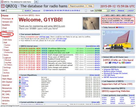 Qrzcq - QRZCQ is a website for radio amateurs to find and log callsigns, frequencies, and DX spots. You can register for free, join the community of 184200+ users, and access various features and services. You can also see the latest active users and DX spots on the site.
