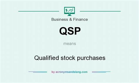 Qsp stock meaning. Employee Stock Purchase Plan (ESPP) You will need to review the information you received on Form W-2 Wage and Tax Statement and/or Form 1099-B Proceeds From Broker and Barter Exchange Transactions before making your entries into the program. Outlined below is a series of steps you will need to review before entering your stock transaction information into the TaxAct program. 