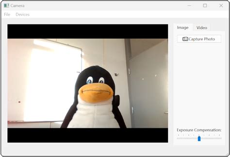 Qt camera example.  It shows how to change settings and to The Camera Example demon...