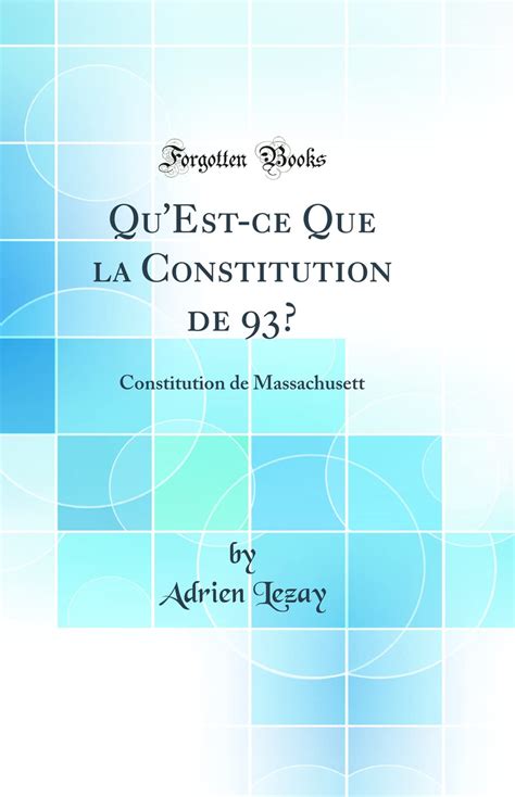Qu'est ce que la constitution de 93? constitution de massachusett. - 2010 audi q7 water pipe o ring manual.