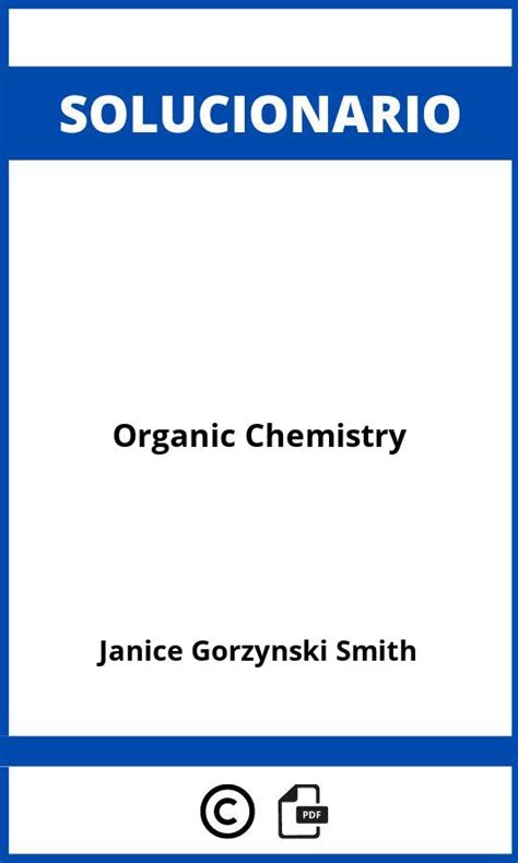 Química orgánica janice gorzynski smith 3ª edición manual de soluciones. - Operations management stevenson solutions 8th edition manual.