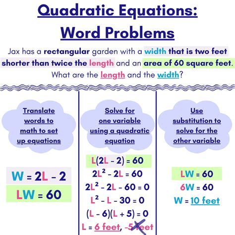 Quadradic Equation Word Problems Examples & Practice Expii