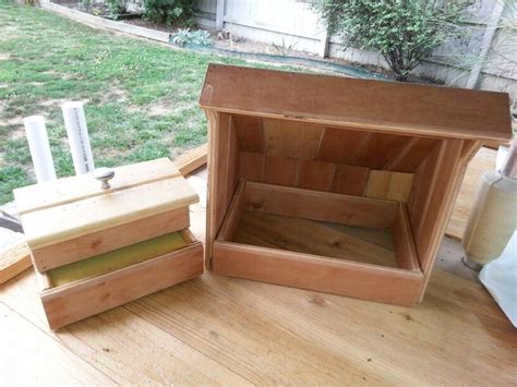 Quail nesting box. Measure and cut floor piece. 40-3/4″ (1035 mm) wide, 14″ deep (355 mm) . Attach it between the side pieces, driving screws from the side. It should fit flush to the front, back, and bottom. Measure and cut two side supports from your one-by-two lumber, each 11″ (280 mm) long. Attach to inner front edge of side pieces. 