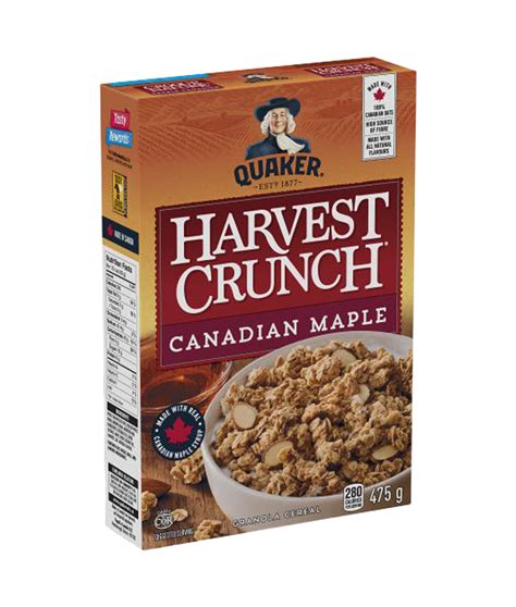 Quaker Harvest Crunch Canadian Maple Flavour Granola Cereal …