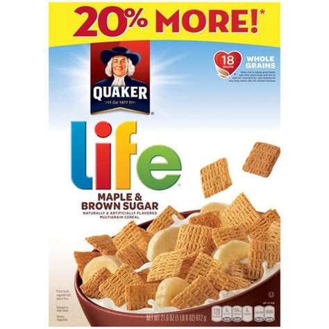 Quaker Life Maple & Brown Sugar Multigrain Cereal, 21.6 oz