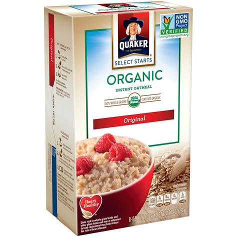 Quaker Select Starts Organic Instant Oatmeal, Original, …