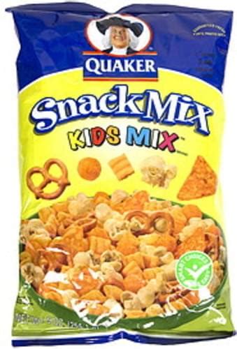 Quaker snack mix. 23 Feb 2013 ... Put the cereal, oats, pecans and almonds in a rimmed baking sheet and mix together. Drizzle the sugar mixture over the cereal mixture and stir ... 