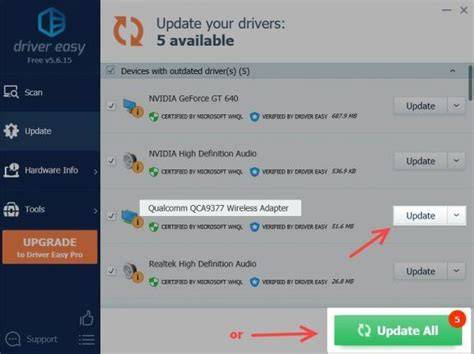 Qualcomm atheros qca9377 driver.  If the driver is already installed on your system, u...