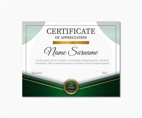 Qualification certificate modern template Vector Image