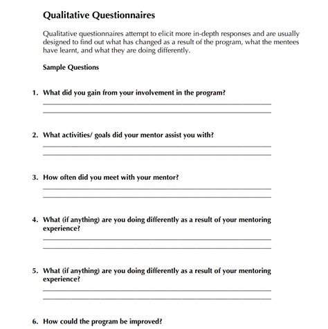 Qualitative Questionnaire