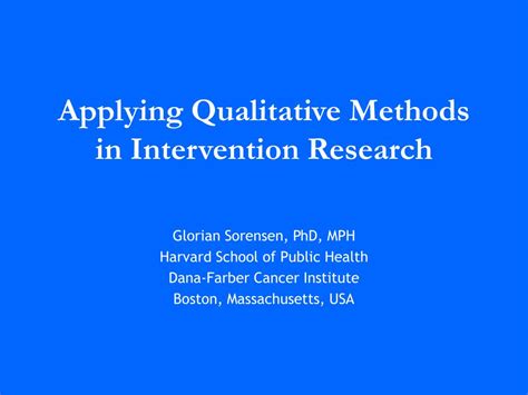 Qualitative methods for intervention research - PubMed