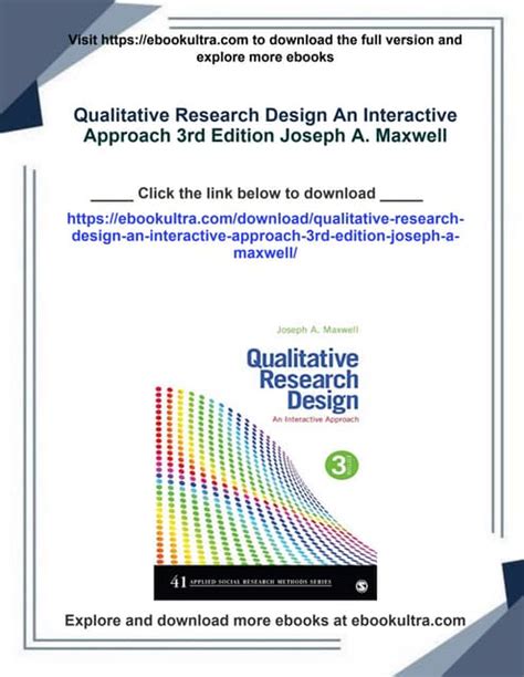 Read Online Qualitative Research Design An Interactive Approach By Joseph A Maxwell