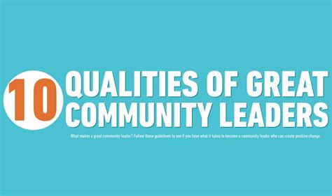 Qualities of a community leader. Things To Know About Qualities of a community leader. 