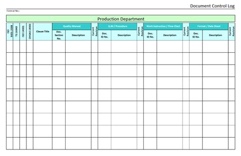 Quality Control Log Template Excel Templates