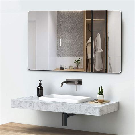 Quality Glass Frameless Glass Wall Mirror (Silver, 18 X 24