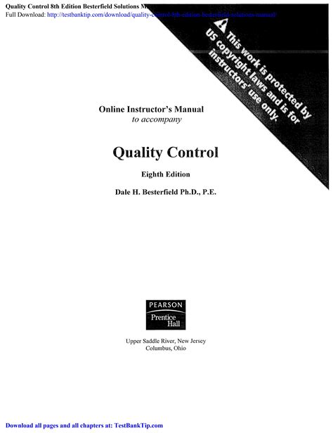 Quality control 8th edition besterfield quality control manual. - Os valores sociais dos comeraiśrios e a sua família no âmbito do sesc.