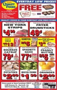 Quality food center weekly ad. June 15, 2022. Check the newest Quality Foods weekly ad, valid Jun 15 – Jun 21, 2022. Quality Foods has special promotions running all the time and you can find great savings throughout the store every week. Get all your groceries in one quick hop and head into genuine value this week on fresh chicken wing portions, natural baby back pork ... 