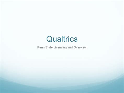 Qualtrics penn. Qualtrics aims to help business further drive a customer centric company culture by focusing on retention, loyalty, and overall, satisfaction related to customers. Qualtrics works by organizing and collecting important metrics relative to customer experience. From here, those utilizing the software can better understand any changes … 